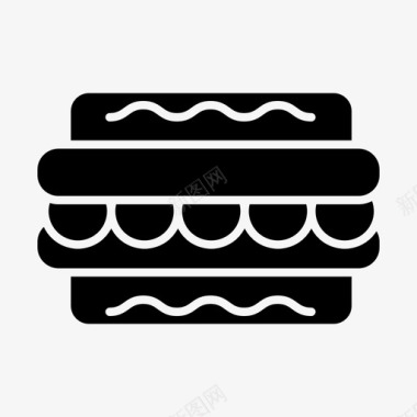 三明治汉堡咖啡馆图标图标