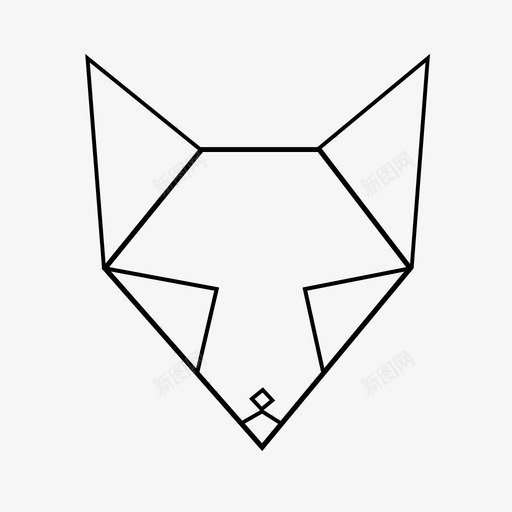 狐狸动物丛林图标svg_新图网 https://ixintu.com 丛林 几何 几何图形狐狸 动物 狐狸 野生