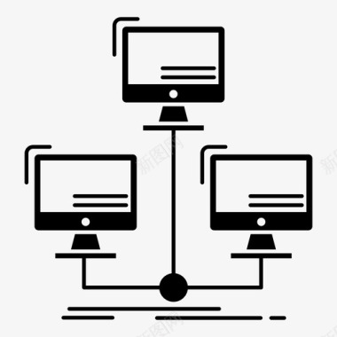 网络计算机连接图标图标
