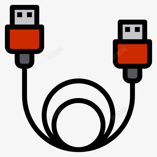 数据电缆电子装置19线性彩色图标svg_新图网 https://ixintu.com 彩色 数据 电子 电缆 线性 装置