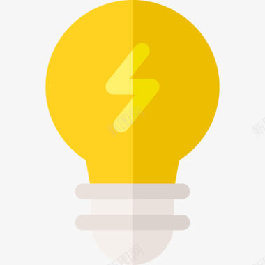 灯泡可再生能源25扁平图标图标