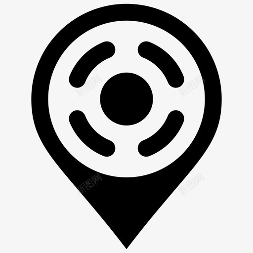 地图导航定位销位置标记图标svg_新图网 https://ixintu.com 位置 地图 定位 导航 指针 标记 符号