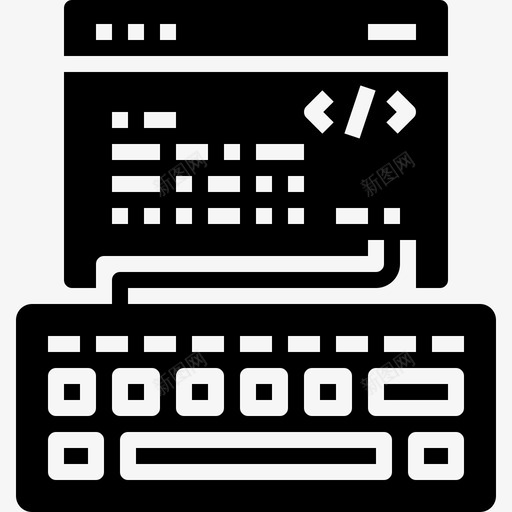编码代码html图标svg_新图网 https://ixintu.com html web 代码 开发 编码 网页 键盘