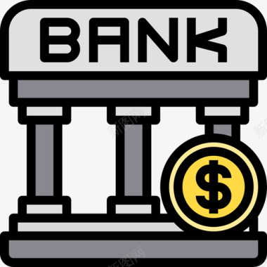 Bankbanking88线性颜色图标图标