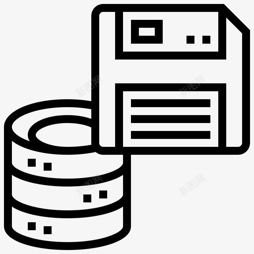 软盘数据库管理线性图标svg_新图网 https://ixintu.com 数据库 管理 线性 软盘