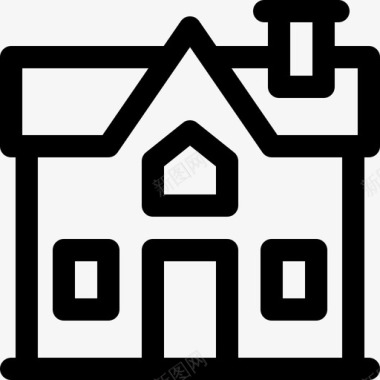 房子家庭和生活42线性图标图标