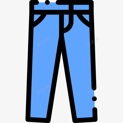 牛仔裤时尚22线性颜色图标svg_新图网 https://ixintu.com 时尚 牛仔裤 线性 颜色