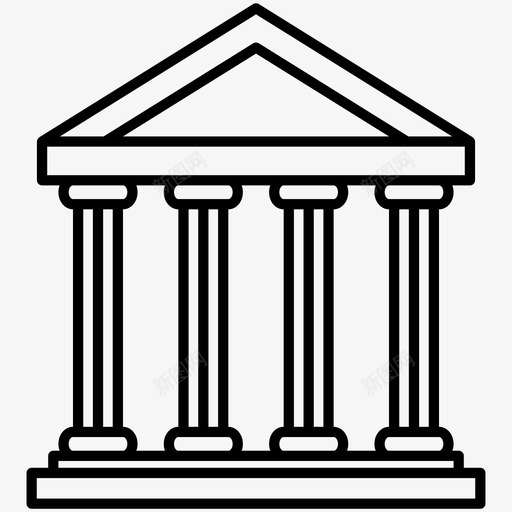 希腊帕台农神庙地标纪念碑图标svg_新图网 https://ixintu.com 地标 希腊 帕台 神庙 纪念碑