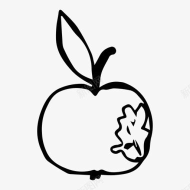被咬的苹果水果学校图标图标