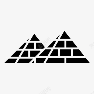 埃及金字塔地标地标性建筑图标图标