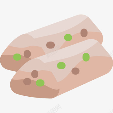 意大利香肠意大利菜4平淡图标图标