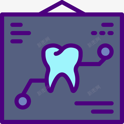 正位片牙科学10线色图标svg_新图网 https://ixintu.com 正位 牙科 科学 线色