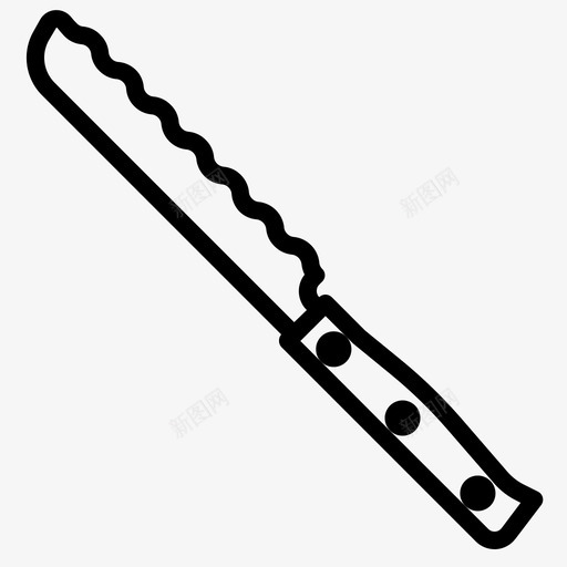 刀刀片孤立图标svg_新图网 https://ixintu.com 刀片 厨房用 孤立 锋利 锯齿状