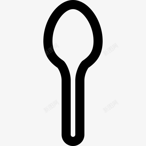 勺子餐具2线状图标svg_新图网 https://ixintu.com 勺子 线状 餐具