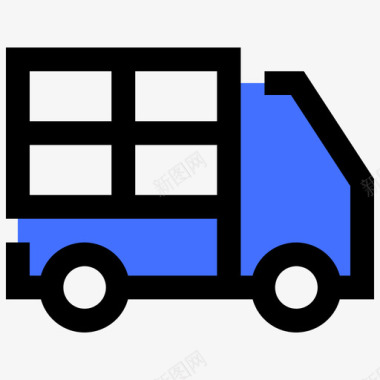 送货车电子商务114蓝色图标图标