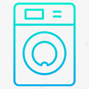 洗衣机清洗91梯度图标图标