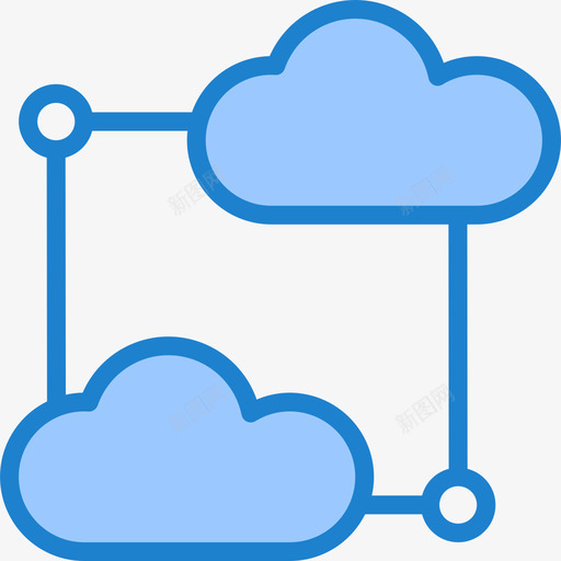 云计算数据和网络管理5蓝色图标svg_新图网 https://ixintu.com 云计算 数据 网络管理 蓝色