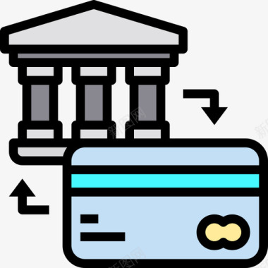 Bankbanking88线性颜色图标图标