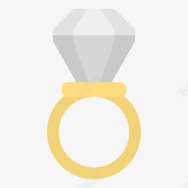 结婚戒指192号婚礼扁平图标图标