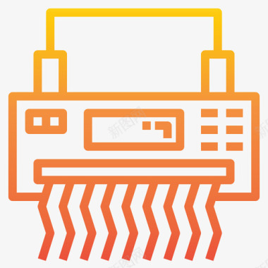 碎纸机办公文具18梯度图标图标
