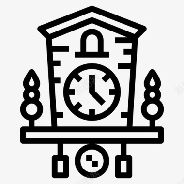 布谷鸟钟手表11直线型图标图标