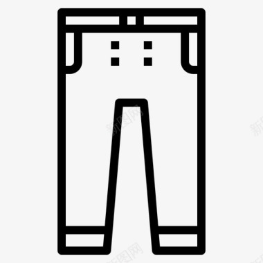 牛仔裤衣服120直线型图标图标
