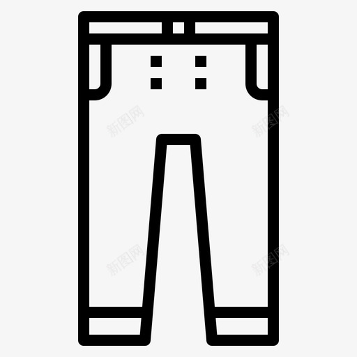 牛仔裤衣服120直线型图标svg_新图网 https://ixintu.com 牛仔裤 直线 线型 衣服