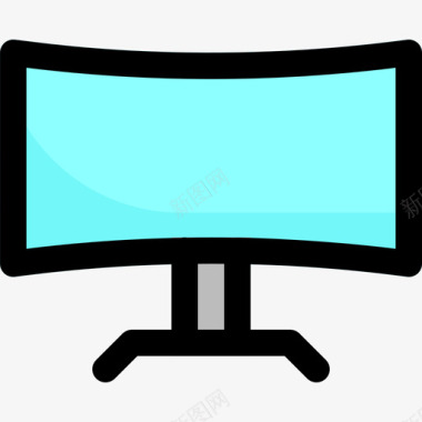 显示器计算机硬件40线性彩色图标图标