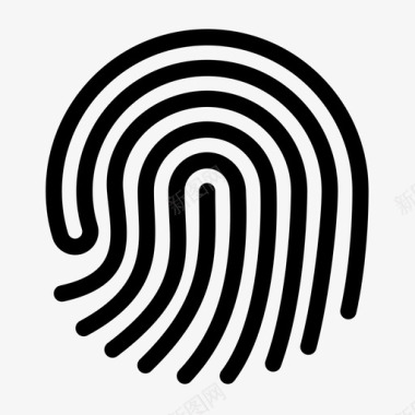 指纹身份隐私图标图标