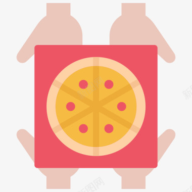 送披萨快餐75平的图标图标