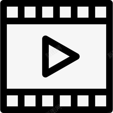 视频播放器娱乐72线性图标图标