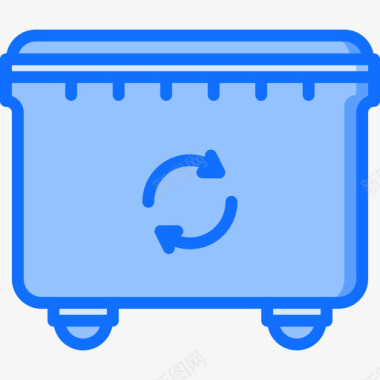 垃圾箱清洁77蓝色图标图标