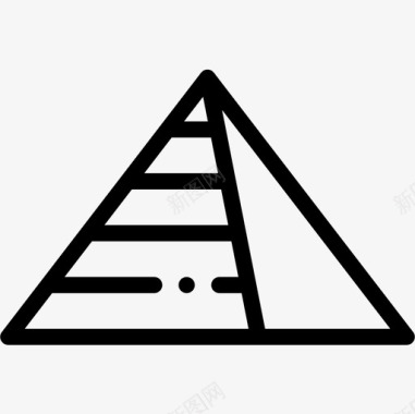 金字塔埃及37直线形图标图标