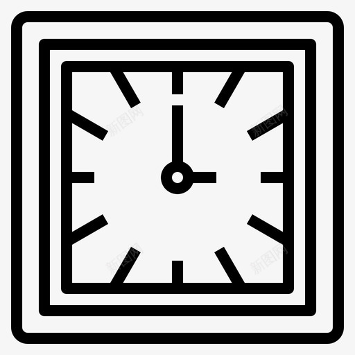 时钟电子装置16线性图标svg_新图网 https://ixintu.com 时钟 电子 线性 装置