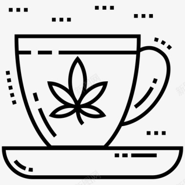 大麻茶大麻咖啡大麻饮料图标图标