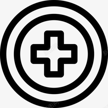 红十字会医疗服务2直线型图标图标