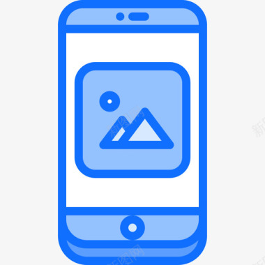 智能手机品牌8蓝色图标图标