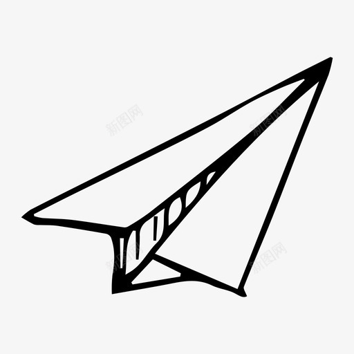 纸飞机学校素描图标svg_新图网 https://ixintu.com 学校 素描 飞机