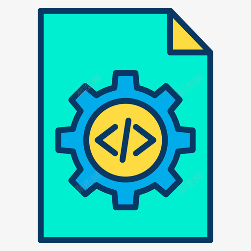 编码编码21线性颜色图标svg_新图网 https://ixintu.com 线性 编码 颜色
