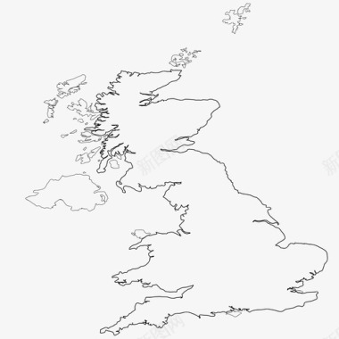 英国边界国家图标图标