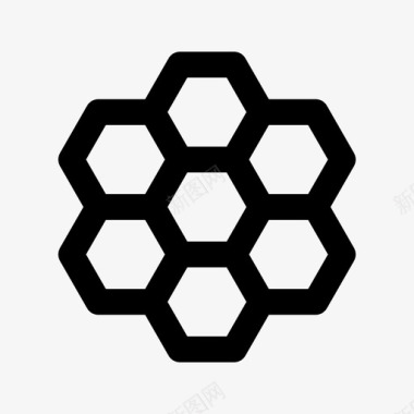 蜂巢养蜂场17线形图标图标