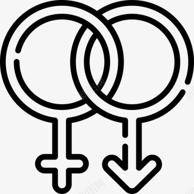 异性恋性别认同3直系图标图标