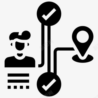 用户体验客户关系管理6字形图标图标