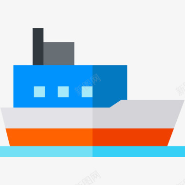 船舶车辆和运输工具4扁平图标图标