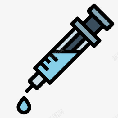 注射器纹身10线颜色图标图标