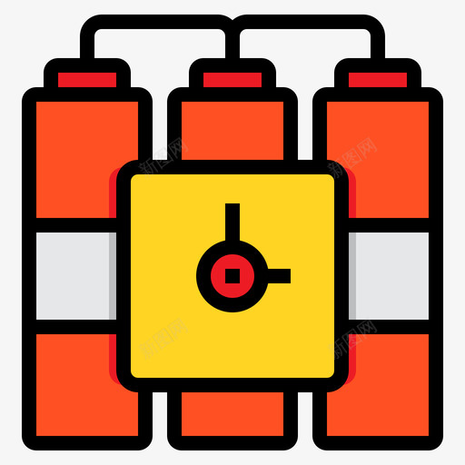 炸弹犯罪23直线颜色图标svg_新图网 https://ixintu.com 炸弹 犯罪 直线 颜色
