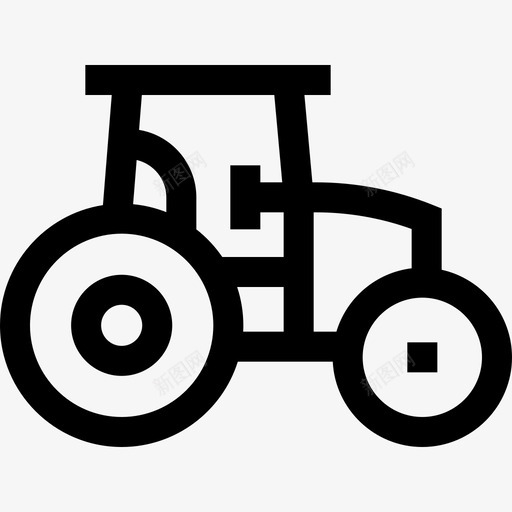 拖拉机车辆和运输工具2直线图标svg_新图网 https://ixintu.com 拖拉机 直线 车辆 运输工具