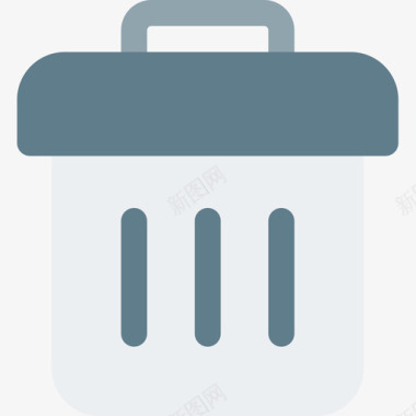 垃圾桶基本用户界面3平面图标图标