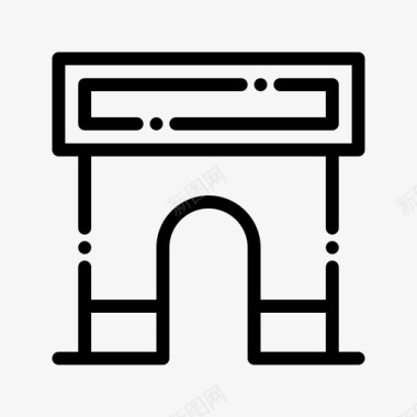 大门65号楼直线图标图标