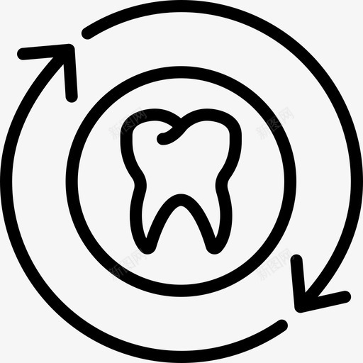 牙齿牙科学11线形图标svg_新图网 https://ixintu.com 牙科 牙齿 科学 线形